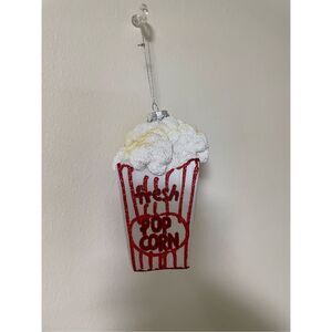 Sparkly Food Popcorn Christmas Ornament